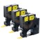 AONOMI Aonomi Compatible with DYMO 18054 Rhino Heat Shrink Tube 38 Yellow Use with DYMO Rhino 5200 4200 5000 6000 Industrial Label Maker Black on Yellow 38 x 493Pack