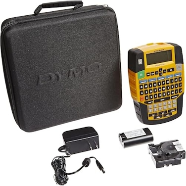 DYMO Rhino 4200 Industrial Label Maker Carry Case Kit with 1 Roll of 12 AllPurpose Vinyl Labels Black on White