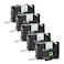 greencycle GREENCYCLE 5 Pack TZeS251 24mm Extra Strength Adhesive Tape Compatible for TZeS251 TZS251 AZeS251 094 1 inch Black on White Label for PT2730 D600VP D800W H500LI P700 P710BT P750W