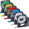 Label Orison Compatible with Dymo D1 Label Tape 12mm Color Combo Set 45010 45013 45016 45017 45018 45019 for LabelManager 160 280 210D 420P PnP 360D 12 W x 23 L 6 Pack