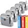 BOYEEZON MK131 PT95 Label Tape Clear Compatible with Brother P Touch M Tape Clear 12mm 047 MK131s M131 MK131 Work with Brother PTM95 PT65 PT45 PT90 PT70BM Label Maker Refills 5Pack