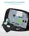 UniPlus 2Pack Compatible for Brother Heat Shrink Tube HSe231 HSe231 HS231 HS231 046 117mm Black on White Label Tape for P Touch PTD210 PTD400 PTE300 PTE500 PTP750WVP Label Maker