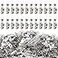 Happy Trees 300pc Metal Badge Clips with Strap Clear ID Strap Clip Adapter