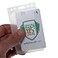 Specialist ID SPID0065 Hard Plastic Badge Holder Frosted Vertical Rigid Plastic Id Card Dispenser Clear