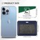 Lanyardio 1 Pcs Leather ID Badge Holder Horizontal Blue Multiple Card Slots for Offices Staff Students Employees