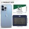 Lanyardio 1 Pcs Leather ID Badge Holder Horizontal Blue Multiple Card Slots for Offices Staff Students Employees