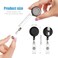 pasezenn 10 Pack Black Retractable ID Name Badge Holder Reels with Swivel Alligator Clip and Vinyl Card Strap for Nurse Office Worker