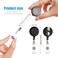 pasezenn 10 Pack Black Retractable ID Name Badge Holder Reels with Swivel Alligator Clip and Vinyl Card Strap for Nurse Office Worker