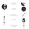 pasezenn 10 Pack Black Retractable ID Name Badge Holder Reels with Swivel Alligator Clip and Vinyl Card Strap for Nurse Office Worker