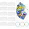 Thisness 10 Pack Half Card Badge Holder for Yoto Cards 3 Ring Loops Removable Card Holder with Grippers Kids Travel Carrier Heavy Duty Card Organizer Storage