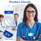 Carvoriy 10 Pieces RN Badge Card Nurse Badge Tag Double Sided PVC Badge Holders with Blue Background for Resident Nurses Blue34 x 33 Inch