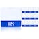 Carvoriy 10 Pieces RN Badge Card Nurse Badge Tag Double Sided PVC Badge Holders with Blue Background for Resident Nurses Blue34 x 33 Inch