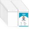 koorito 100 Pcs ID Card Name Badge Holder Clear Vertical Waterproof Plastic Name Tag Badge Holder for Office School Event Conference