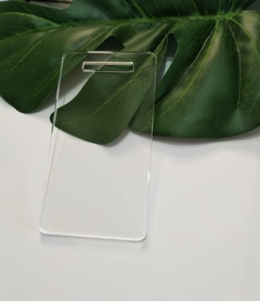 XIAOYUE 10pcs Acrylic Badge Buddy Bases Blank ID Badge Holder 225x425