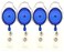 ONDEPOT 10pcs Translucent Blue Carabiner Retractable Badge ID Reel Premium Quality Retractable Badge Reel