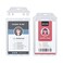 Bestom 15 Pack Rigid Plastic ID Card Holders for Badges with Permanent Locking Badge Holder Heavy Duty Vertical Secure Dual Sided Clear ID Case Fits Two Standard 30mil or One ProximityProx Card