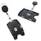 Specialist ID 2 Pack Premium Two Card Plastic Badge Holder Vertical or Horizontal with Heavy Duty Retractable Carabiner Clip Badge Reel by Black