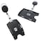 Specialist ID 2 Pack Premium Two Card Plastic Badge Holder Vertical or Horizontal with Heavy Duty Retractable Carabiner Clip Badge Reel by Black