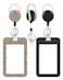 COOKOOKY 2 Pack Badge Holder and Heavy Duty Retractable Reel ID Badge Holders with Retractable Clip for Nurse Teacher Student Office Women Men