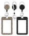COOKOOKY 2 Pack Badge Holder and Heavy Duty Retractable Reel ID Badge Holders with Retractable Clip for Nurse Teacher Student Office Women Men