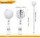 Anffilona 2 Pack Badge Reels RetractableStudent Badge HoldersRetractable ID Name Badge Holder Reels with Alligator Clip