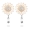 Ascrafter 2 Pack Luxury Flower Retractable Name Card Badge Holder with Alligator Clip ID Badge Reel Clip On Card Holders