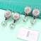 Coeufuedy 2 Pieces Bling Retractable Nurse KeychainCute Shiny Badge Reel Holder for ID CardGift for Nurse StudentsDoctor