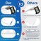 Orcielo 200 Pcs Clear Plastic Horizontal Name Badge ID Card Holders