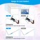 Maileto 200 Pcs Clear Plastic Horizontal Name Tag Badge ID Card Holders for Office School Business Meetings