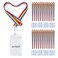 CANWELUX 24 Pack Rainbow Lanyard with ID Holder Colorful Durable Neck Lanyards with Thicken Card case for Teachers Office Conferences Carnival or Event Rainbow Stripe 24