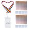 CANWELUX 24 Pack Rainbow Lanyard with ID Holder Colorful Durable Neck Lanyards with Thicken Card case for Teachers Office Conferences Carnival or Event Rainbow Stripe 24
