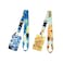 HAMYEE 2Pack Detachable Lanyard with ID Badge Card Holder Silky Keychain Lanyards Keys Neck Strap with Metal Lobster Clip Clasp and Charm Hard Card Case for Women Men 2