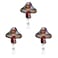 Rockapatch 3 Pack Hipple Mushroom Retractable Name Card Badge Holder Reel with Alligator Clip 24 inches Thick Pull Cord