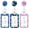 BESARME 3 Set Butterfly Badge Holder with Retractable Reel Retractable ID Badge Holders with Clip Name Key Card Holder Case for Nurse Doctor Teacher Office School