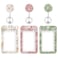 COOKOOKY 3 Set Heavy Duty Badge Holder with Retractable ReelID Badge Holder Key Card Work Badge Clip for Nurse Teacher Student Office Women Men