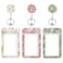 COOKOOKY 3 Set Heavy Duty Badge Holder with Retractable ReelID Badge Holder Key Card Work Badge Clip for Nurse Teacher Student Office Women Men
