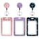 COOKOOKY 3 Set Heavy Duty Badge Holder with Retractable ReelID Badge Holder Key Card Work Badge Clip for Nurse Teacher Student Office Women Men