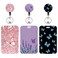 COOKOOKY 3 Set Heavy Duty Badge Holder with Retractable ReelID Badge Holder Key Card Work Badge Clip for Nurse Teacher Student Office Women Men