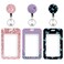 COOKOOKY 3 Set Heavy Duty Badge Holder with Retractable ReelID Badge Holder Key Card Work Badge Clip for Nurse Teacher Student Office Women Men