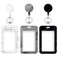 COOKOOKY 3 Set Heavy Duty Badge Holder with Retractable ReelID Badge Holder Key Card Work Badge Clip for Nurse Teacher Student Office Women Men