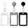 COOKOOKY 3 Set Heavy Duty Badge Holder with Retractable ReelID Badge Holder Key Card Work Badge Clip for Nurse Teacher Student Office Women Men