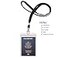 ALMHPVC 4x6Inch Extra Large Passport Holders ID Badge PVC Card Holder with Lanyards Fill for Passports By 5Pack Black Lanyards