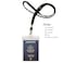 ALMHPVC 4x6Inch Extra Large Passport Holders ID Badge PVC Card Holder with Lanyards Fill for Passports By 5Pack Black Lanyards