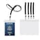 ALMHPVC 4x6Inch Extra Large Passport Holders ID Badge PVC Card Holder with Lanyards Fill for Passports By 5Pack Black Lanyards