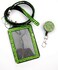 ALL in ONE Rhinestone Lanyard Bling Crystal Necklace Badge Reel Card Holder for Business IdKey Green