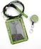 ALL in ONE Rhinestone Lanyard Bling Crystal Necklace Badge Reel Card Holder for Business IdKey Green