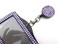 ALL in ONE Rhinestone Lanyard Bling Crystal Necklace Badge Reel Horizontal Card Holder for Business IdKey Purple