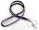 ALL in ONE Rhinestone Lanyard Bling Crystal Necklace Badge Reel Horizontal Card Holder for Business IdKey Purple