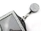 All In ALL in ONE Rhinestone Lanyard Bling Crystal Necklace Badge Reel Horizontal Card Holder for Business IdKey White