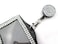 All In ALL in ONE Rhinestone Lanyard Bling Crystal Necklace Badge Reel Horizontal Card Holder for Business IdKey White